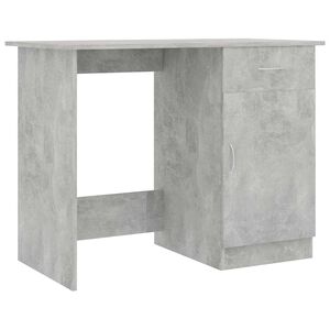 vidaXL Ra&scaron;omasis stalas, pilkos spalvos, 100x50x76cm, apdirbta mediena