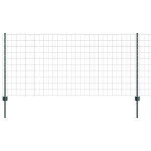 vidaXL Euro tvoros su stulpu 25 x 1 m PVC dengtas plienas Žalia