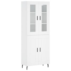 vidaXL Komoda, baltos spalvos, 69,5x34x180cm, apdirbta mediena