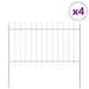 vidaXL Sodo tvora WOERDEN 4 vnt. 6,8 x 0,8 m Miltelinis plienas Balta