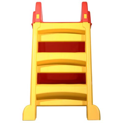 vidaXL Sulankstoma čiuožykla vaikams, raudona ir geltona, vidaus/lauko