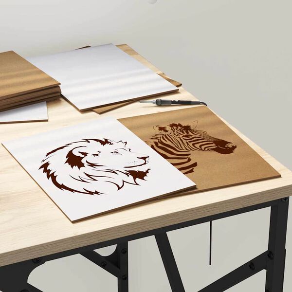 vidaXL Dekoratyvinės Panelės 50 pcs Balta 15 x 21 x 0.27 cm