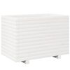vidaXL Sodo lovelis, baltas, 70x40x49,5cm, pu&scaron;ies medienos masyvas