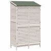 vidaXL Sodo Sandėlys Balta 106 x 56 x 176,5 cm Kietasis pu&scaron;inis medis