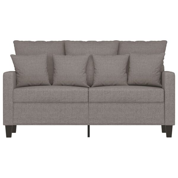 vidaXL Dvivietė sofa, taupe spalvos, 120cm, audinys