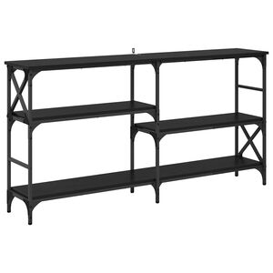 vidaXL Konsolinis stalas Juodas ąžuolas 150 x 29 x 76,5 cm