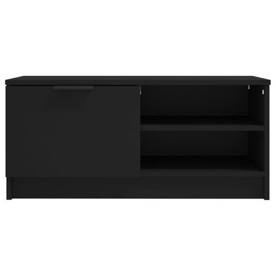 vidaXL Televizoriaus spintelės, 2vnt., juodos, 80x35x36,5cm, mediena