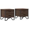 vidaXL Naktinės spintelės, 2vnt., rudos ąžuolo, 40x41x40cm, mediena