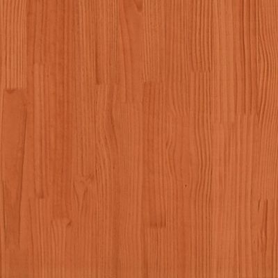 vidaXL Lovos rėmas, vaško rudas, 140x200cm, pušies medienos masyvas