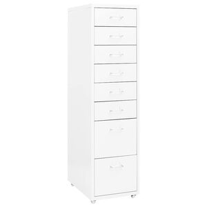 vidaXL Mobili spintelė dokumentams, balta, 28x41x109cm, metalas