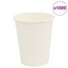 vidaXL Popieriniai kavos puodeliai 1000 vnt 8oz 200ml Baltas
