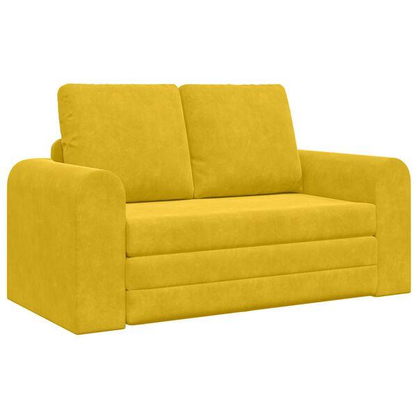 vidaXL Sofa lova 60cm Geltona Aksomas