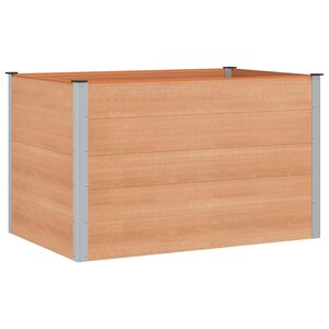 vidaXL Paauk&scaron;tinta sodo lova Ruda 150 x 100 x 91 cm WPC ir aliuminis