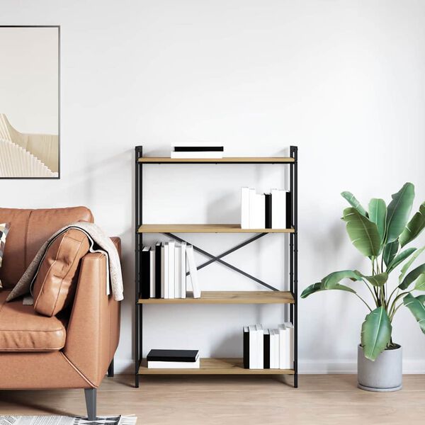 vidaXL Knygų lentyna Amatininkų ąžuolas 80 x 30 x 120 cm