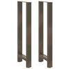 vidaXL Baro stalo kojos, 2 vnt., 40 x (110-111) cm, natūralus plienas