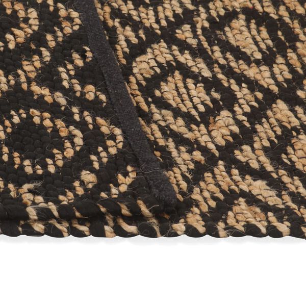 vidaXL Rank. austas kil., natūr. ir juod. sp., 120x180cm, džiut., aud.