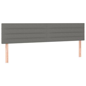 vidaXL Galvūgaliai, tamsiai pilki, 200x5x78/88 cm, audinys