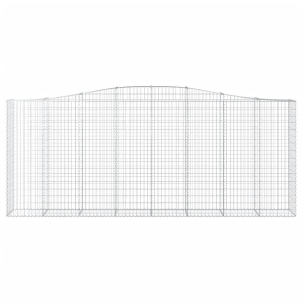 vidaXL Išlenkti gabiono krepšiai, 7vnt., 400x50x160/180cm, geležis