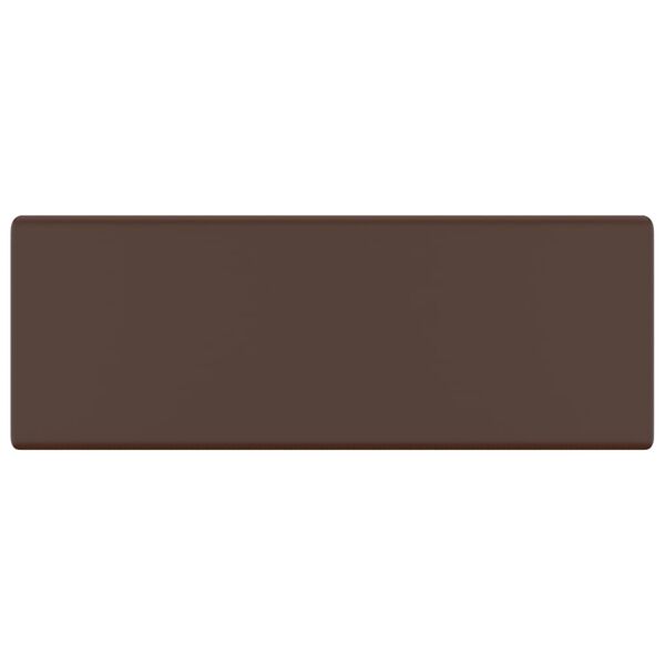 vidaXL Prabangus praustuvas, matinis rudas, 41x41cm, keramika