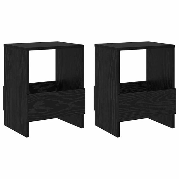 vidaXL Žurnalų stovas 2 pcs Juodas ąžuolas 35 x 30 x 45 cm