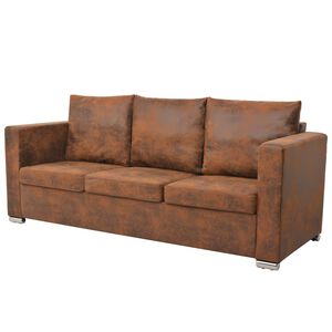 vidaXL Trivietė sofa, 191x73x82cm, dirbtinė zom&scaron;os oda