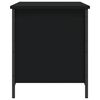 vidaXL Suoliukas-daiktadėžė, juodas, 80x42,5x50cm, apdirbta mediena
