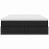 vidaXL Lova su daiktų laikymo vieta ir čiužiniu Juoda 140 x 190 cm