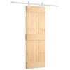 vidaXL Slankios durys Natūrali ir Balta 70 x 210 cm
