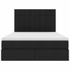 vidaXL Lova su daiktų laikymo vieta ir čiužiniu Juoda 140 x 200 cm