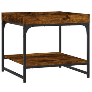 vidaXL Kavos staliukas, dūminio ąžuolo, 49,5x49,5x45cm, mediena