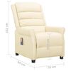 vidaXL Masažinis krėslas, kreminės spalvos, dirbtinė oda