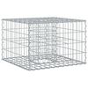 vidaXL Gabioninė pakelta lova 60 x 60 x 40 cm Cinkuota plienas Sidabro