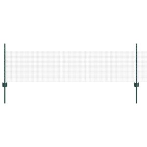 vidaXL Suvirintas vielos tvora su stulpeliais 50 x 0,5 m Žalia