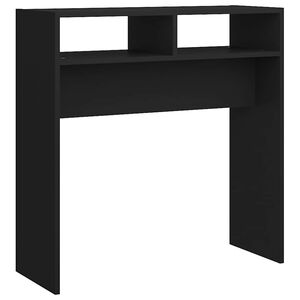 vidaXL Konsolinis staliukas, juodas, 78x30x80cm, apdirbta mediena