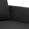 vidaXL Dvivietė sofa, juodos spalvos, 140cm, dirbtinė oda
