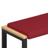 vidaXL Suoliuko pagalvė Dirbtinė oda Vyno raudona Gylis 35 cm