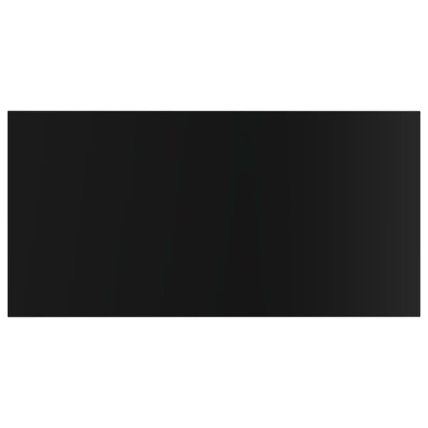 vidaXL Knygų lentynos plok&scaron;tės, 8vnt., juodos, 40x20x1,5cm, MDP