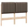 vidaXL Apmu&scaron;ta lovos galvūgalis su galvūgalio Ruda ir Taupe 120 cm