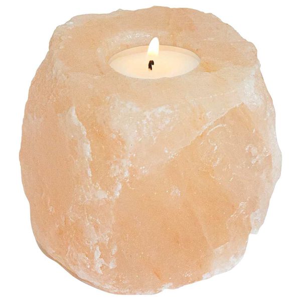 vidaXL Druskos akmens tealight laikikliai Rožinė Druskos akmuo