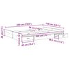 vidaXL Lova su daiktų laikymo vieta Amatininkų ąžuolas 150 x 200 cm