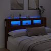 vidaXL LED galvūgalis, rudas ąžuolo, 180x18,5x103,5cm, mediena