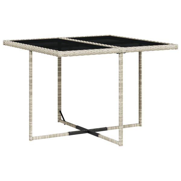 vidaXL Sodo komplektas su pagalvėlėmis, 5 dalių, pilkas, poliratanas