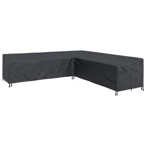 vidaXL Baldų uždangalas 325 x 325 x 80 cm 420D Oksfordo audinys Juodas