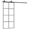 vidaXL Stumdomos durys su įrangos rinkiniu, 90x205cm, ESG ir aliuminis