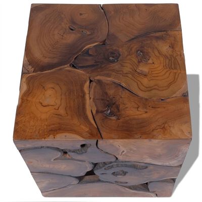 vidaXL Kėdutės/kavos staliukas, masyvi tikmedžio mediena
