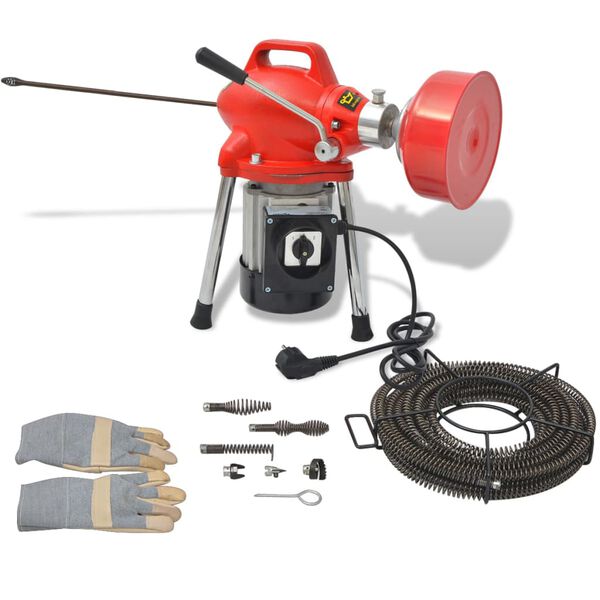 vidaXL Vamzdžių valymo įrenginys, 250W, 12,5mx16mm, 4,5mx9,5mm