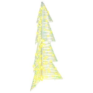 vidaXL Kalėdų eglutė 100 LED &Scaron;ilta balta 120 cm PET