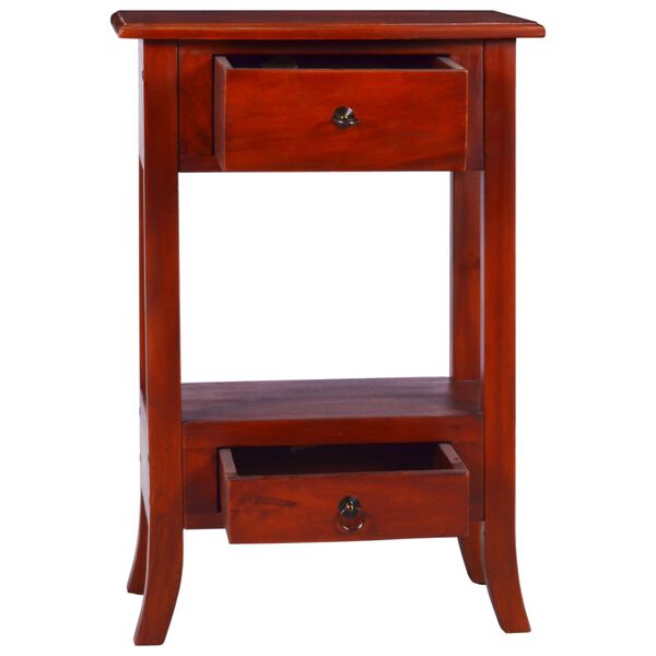 vidaXL Konsolinis staliukas, rudas, 50x30x75cm, raudonmedžio masyvas