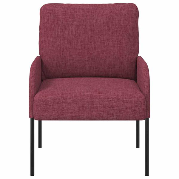 vidaXL Sofos su pagalve 55cm Vyno raudona fanera