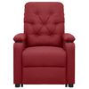 vidaXL Atsistojantis masažinis krėslas, raudonojo vyno, audinys